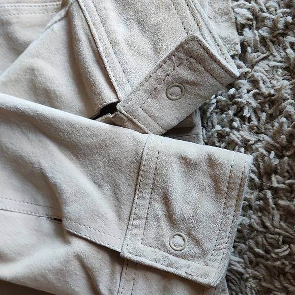 Northcrest cream suade leather womans jacket size small ( 6-8) - Picture 6 of 8